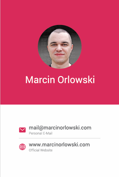 Marcin Orlowski's business card
